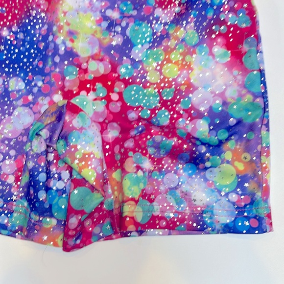 Danskin Gymnastics Suit Size 10 12 Rainbow Coloured Stretchy Exercise Gym Girls - Picture 4 of 5